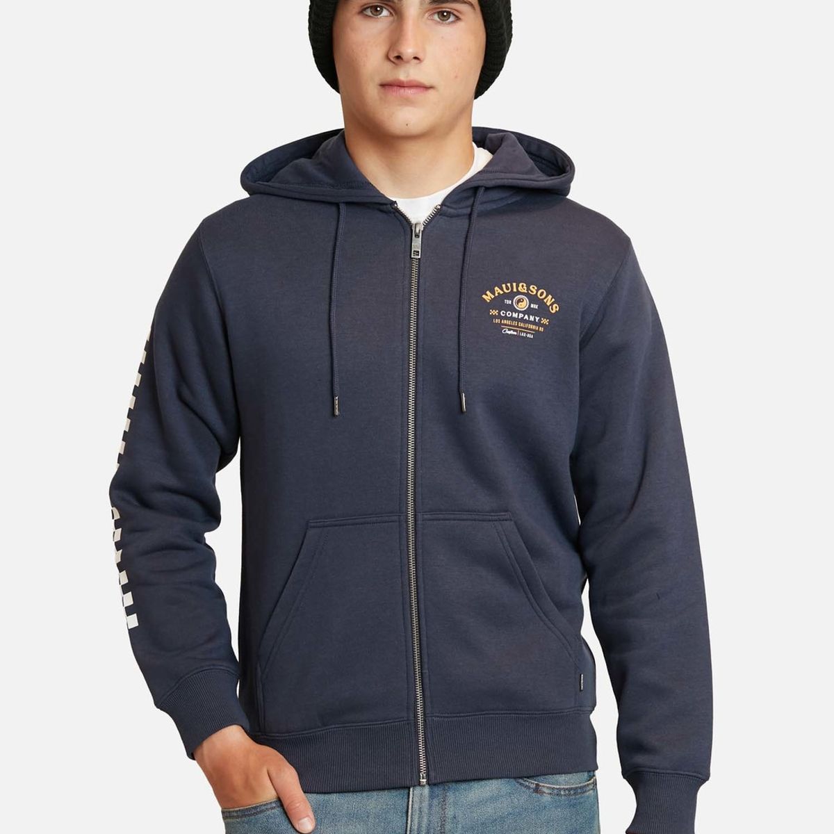 MAUI AND SONS - Poleron Pull Over Maui Company Azul Marino Infantil Maui And Sons