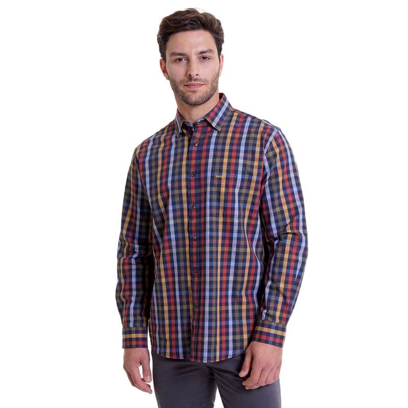 MCGREGOR - Camisa Villela Escocesa Regular Fit Azul Marino MCGREGOR_.