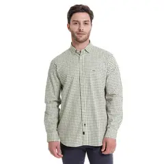 MCGREGOR - Camisa Cuadrillé Regular Fit Oliva Claro