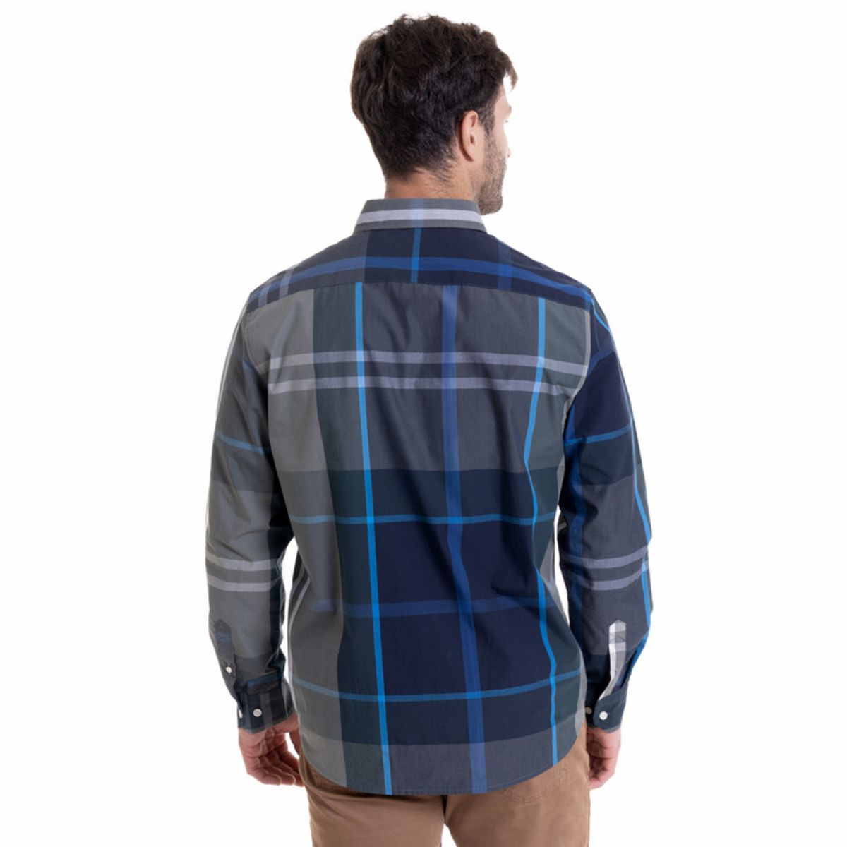 MCGREGOR - Camisa Hombre Escocesa Regular Fit Gris Algodon MCGREGOR