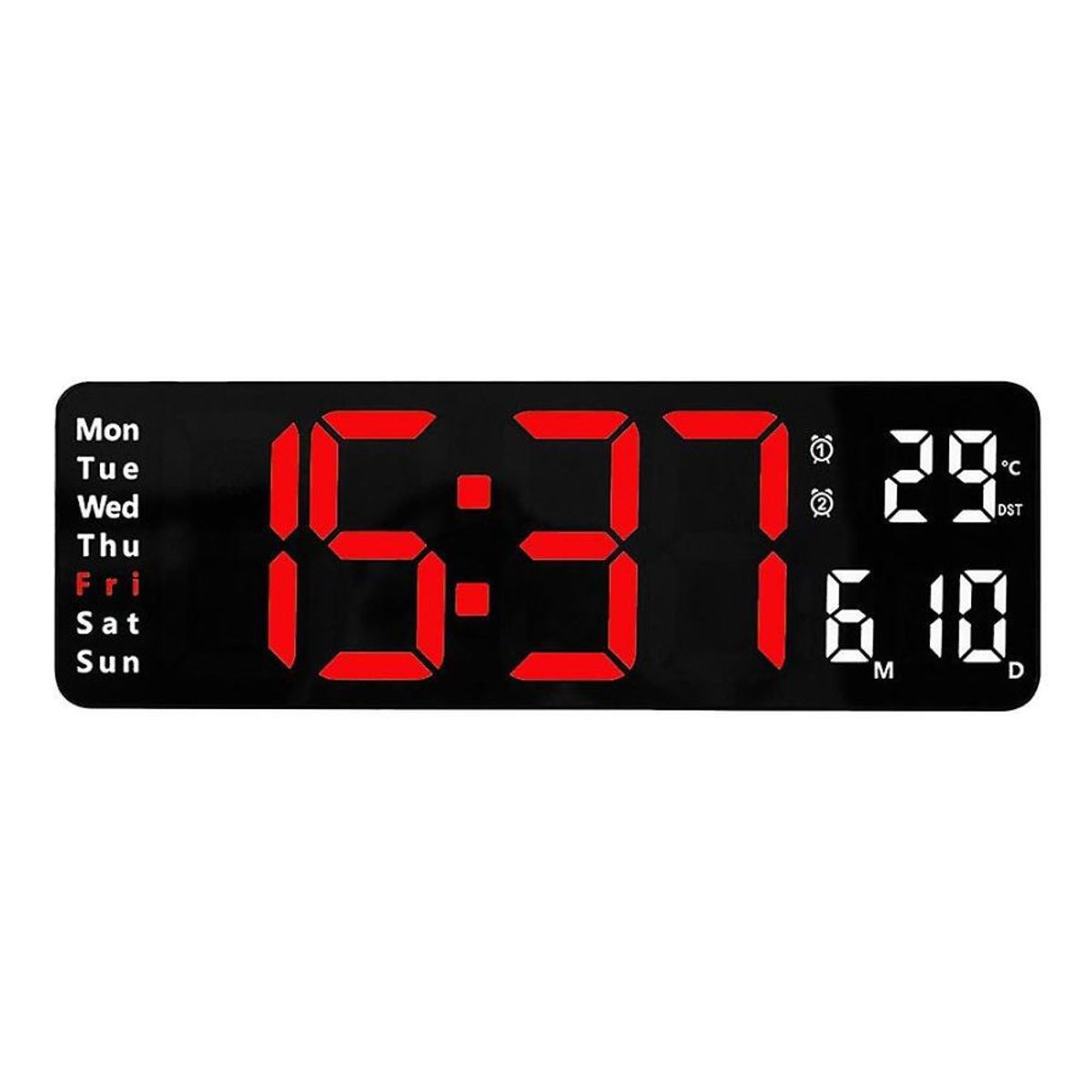 GENERICO - Reloj Digital Led Despertador Termómetro Calendario