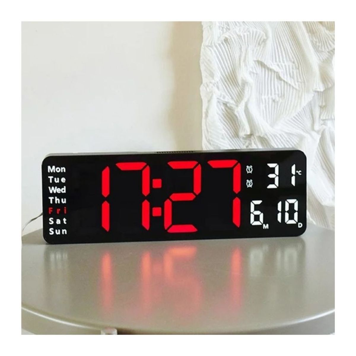 GENERICO - Reloj Digital Led Despertador Termómetro Calendario