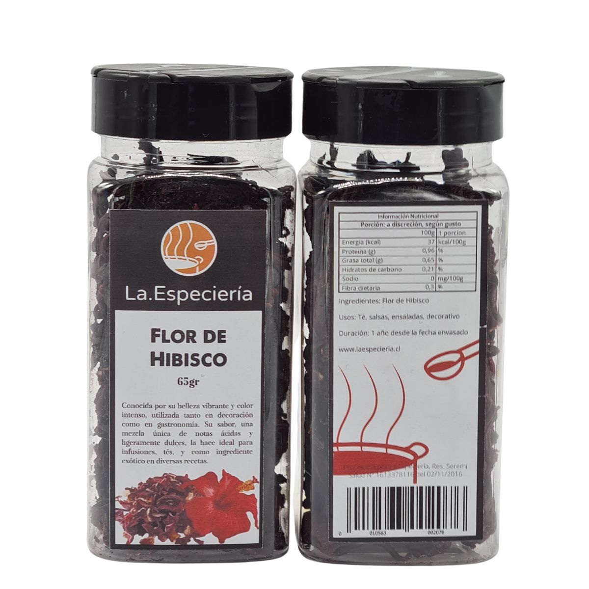 GENERICO - Flor de Hibiscus o Jamaica Ideal Té Frío y Caliente 65g La Especieria