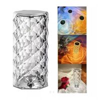 Lámpara De Mesa Rose Diamond Colores Táctil Con Mando