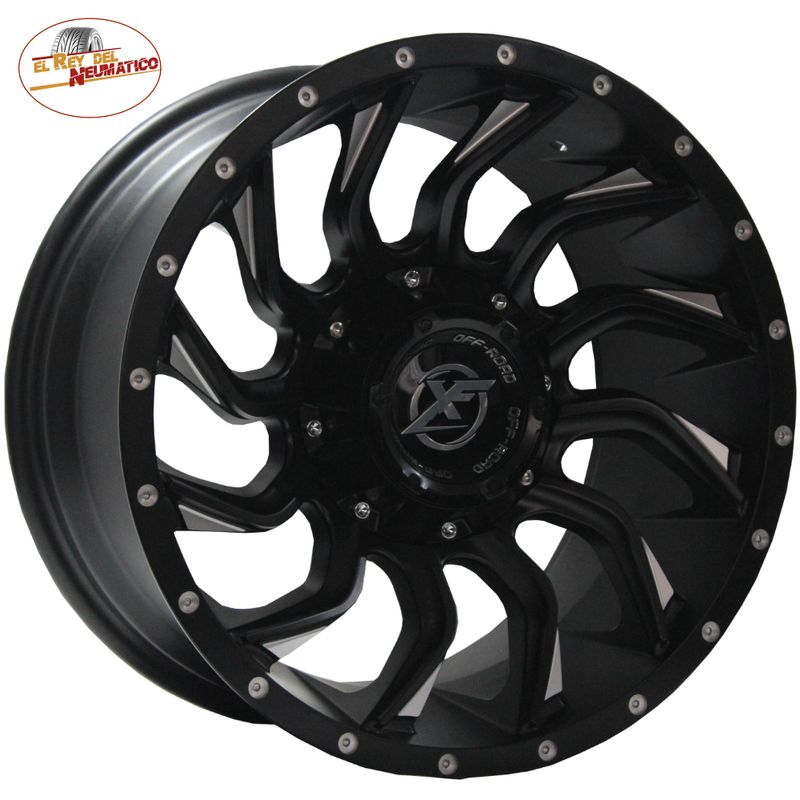 GENERICO - Juego 4 llantas 17x9" 6x139 OFF-12 CB110-Rey Del Neumático