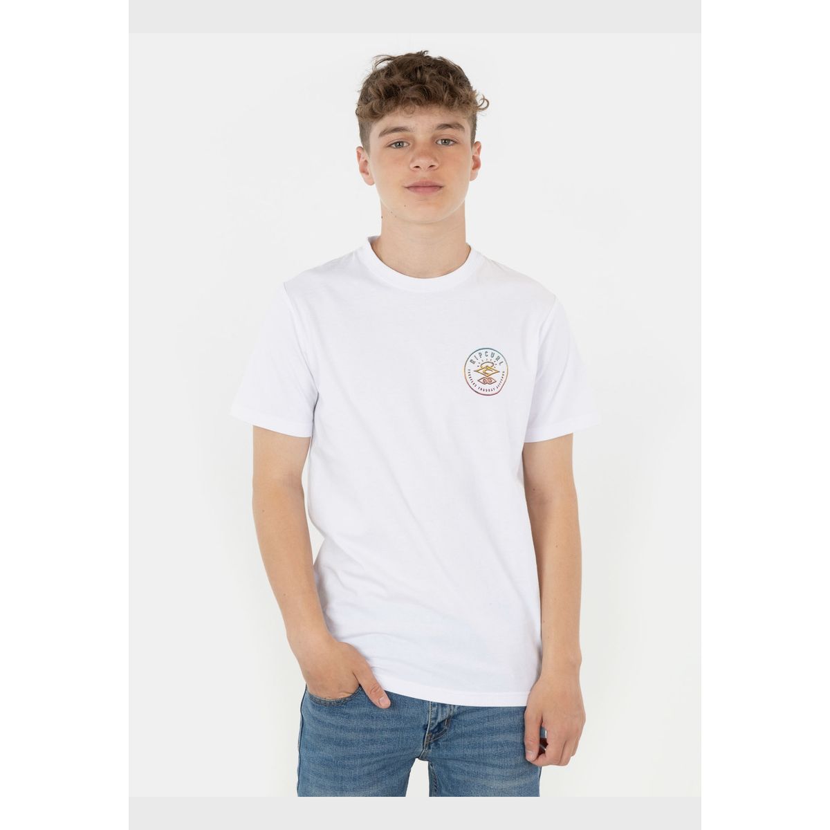 RIP CURL - Polera Made For The Search Tee Blanco Infantil Rip Curl
