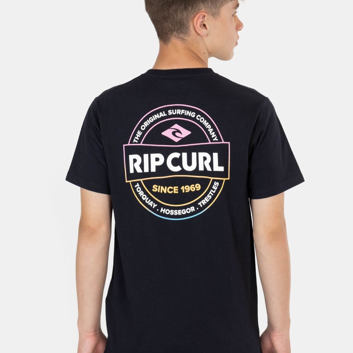 RIP CURL - Polera Tosc Ss Tee Negro Infantil Rip Curl