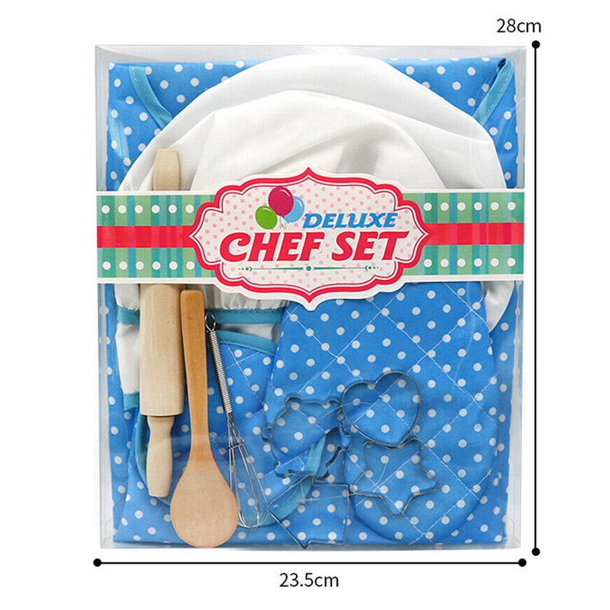 EDWINAYY - Set Delantal De Cosplay + Gorro De Chef Para Cocinar 11 Piez