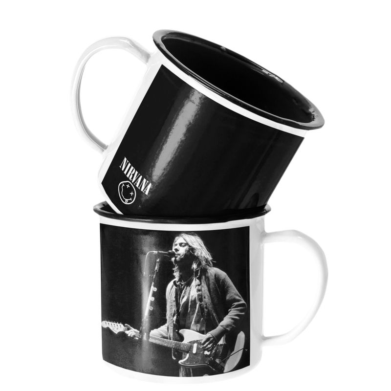 SM - Taza Enlozada Lechera Nirvana Kurt Cobain Banda Rock SM