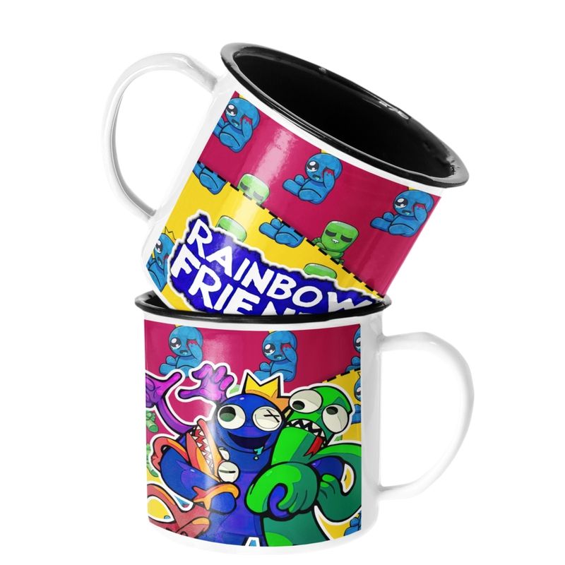SM - Taza Enlozada Lechera Rainbow Friends Grupo SM