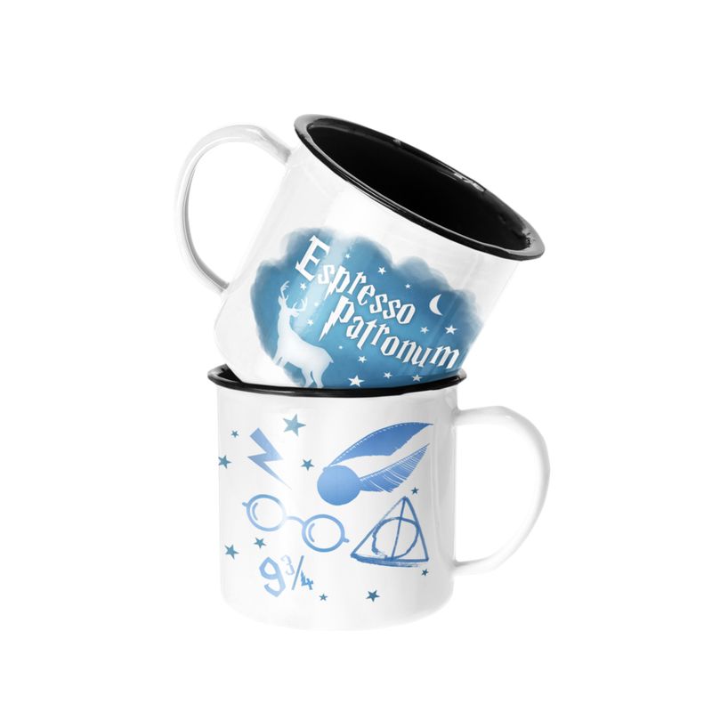 SM - Taza Enlozada Lechera Expresso Patronum Harry Potter - Blanco