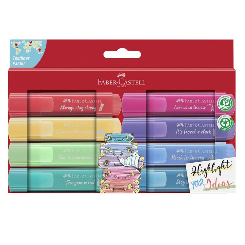 FABER-CASTELL - Destacador Faber-Castell TL 46 Pastel promo (8 Colores)