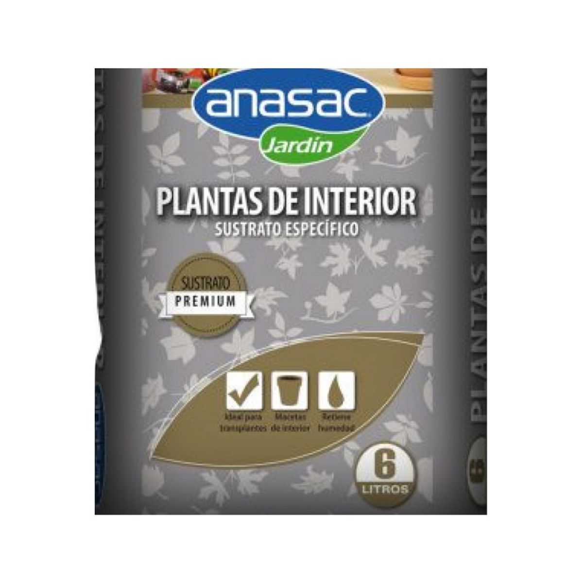 ANASAC - TIERRA SUSTRATO PARA PLANTAS DE INTERIOR 6LT ANASAC-MIMBRAL