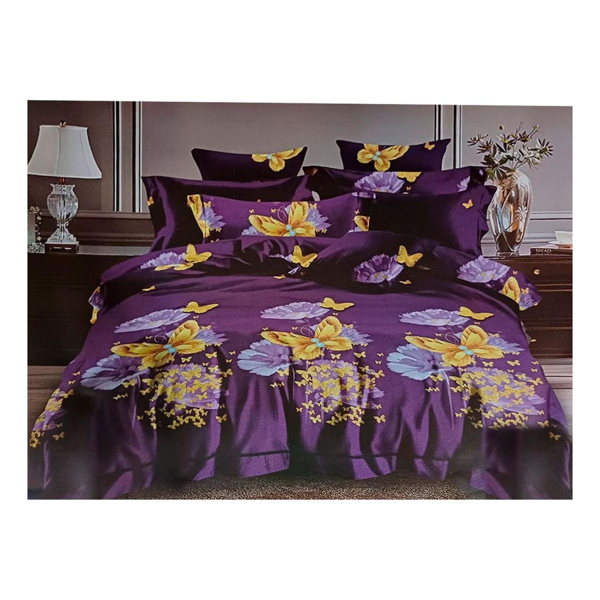 GENERICO - Sabanas 144 Hilos  Diseños - Violeta - 1,5 plazas