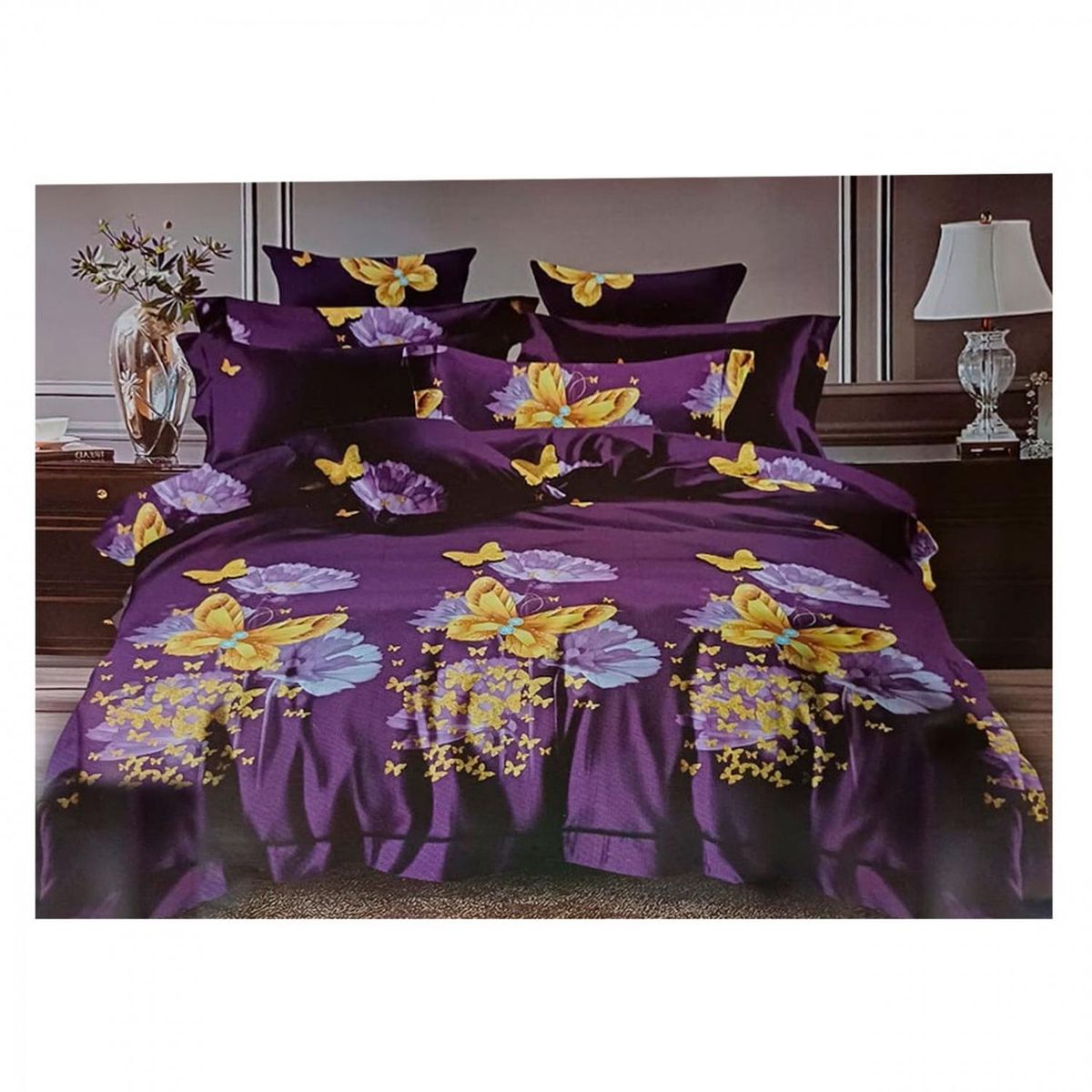 GENERICO - Sabanas 144 Hilos  Diseños - Violeta - 1,5 plazas