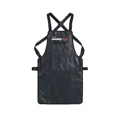 GENERICO - Pechera Delantar Barberia Peluqueria Bolsillo Negra Hair Star Barber Pro