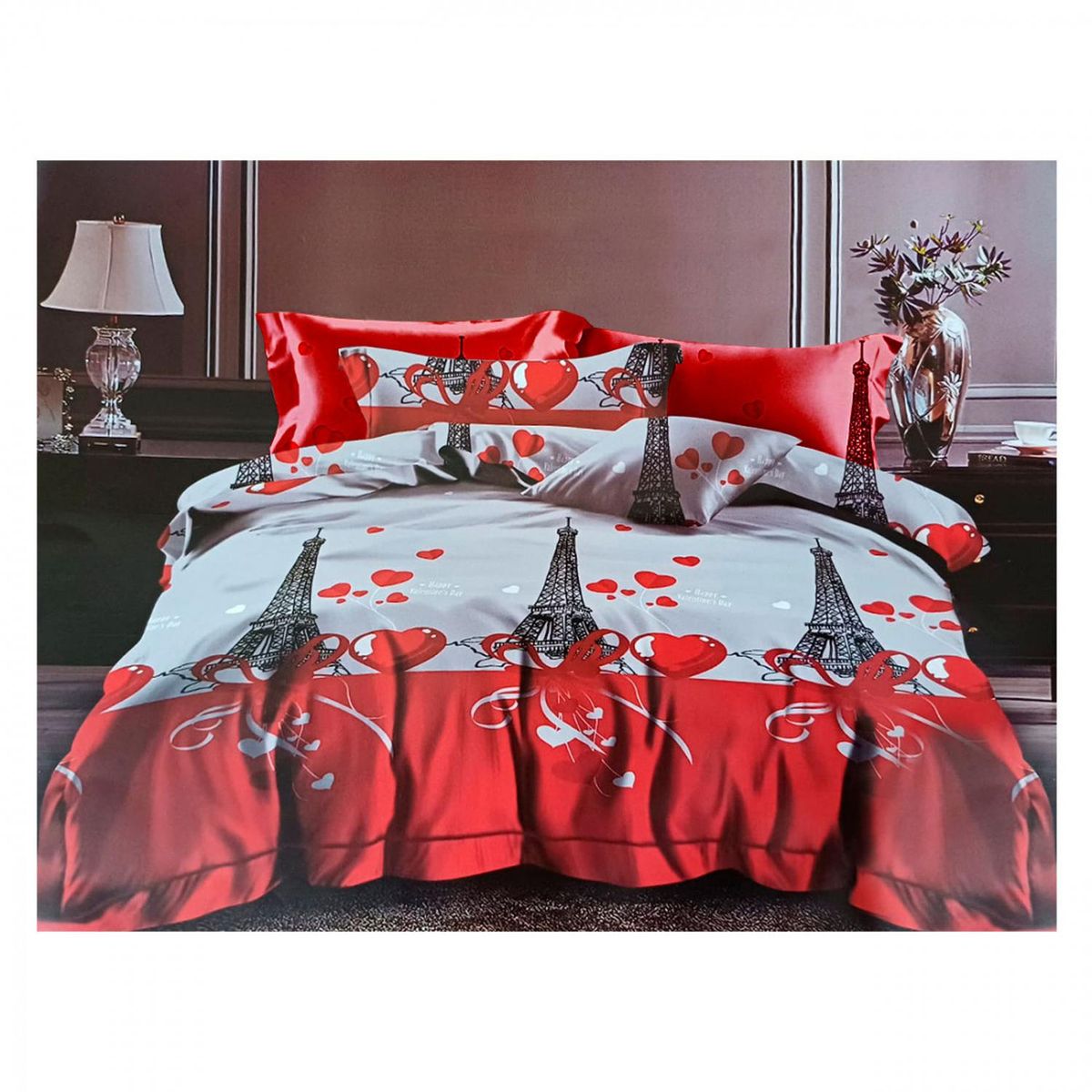 GENERICO - Sabanas 144 Hilos  Diseños - Gris - 1,5 plazas