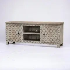 MUEBLES EL HERRERO - Rack Tavira Crema 150x43x63 cms