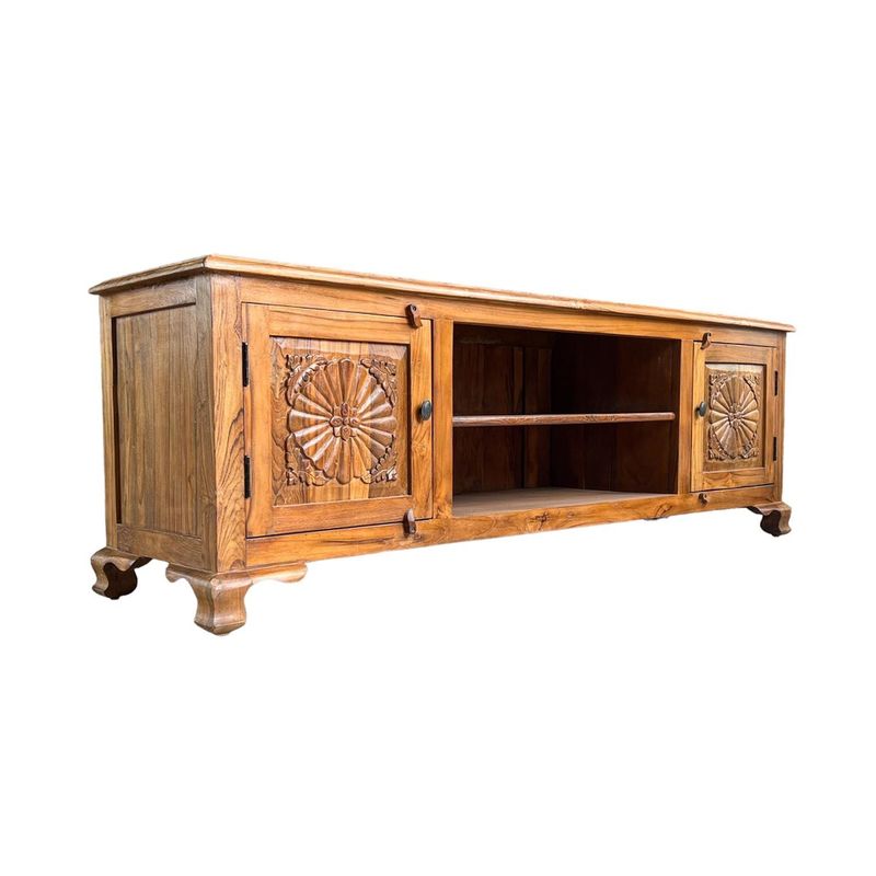 MUEBLES EL HERRERO - Rack lisboa natural 180x46x60 cm altura