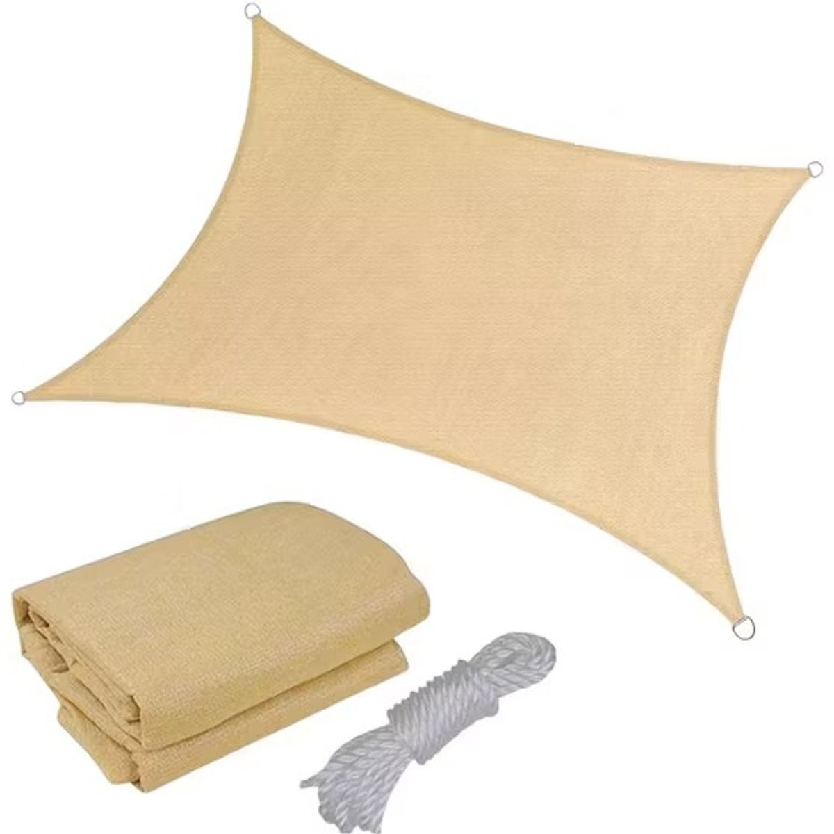 GENERICO - Toldos vela Rectangular 6x4 Ideal para la protección UV