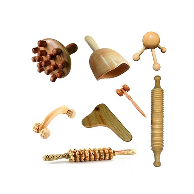 GENERICO - Maderoterapia kit con 8 maderas