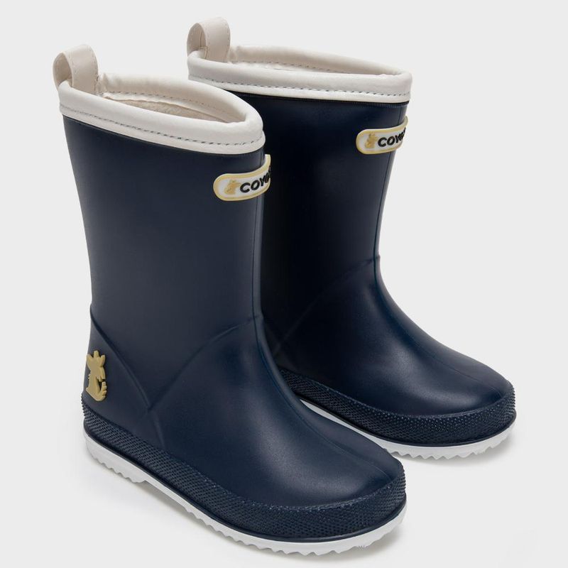 COYOTE KIDS - Bota de agua azul marino ribete blanco - Azul