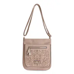 CARVEN - Cartera Flower rosado palo Paris