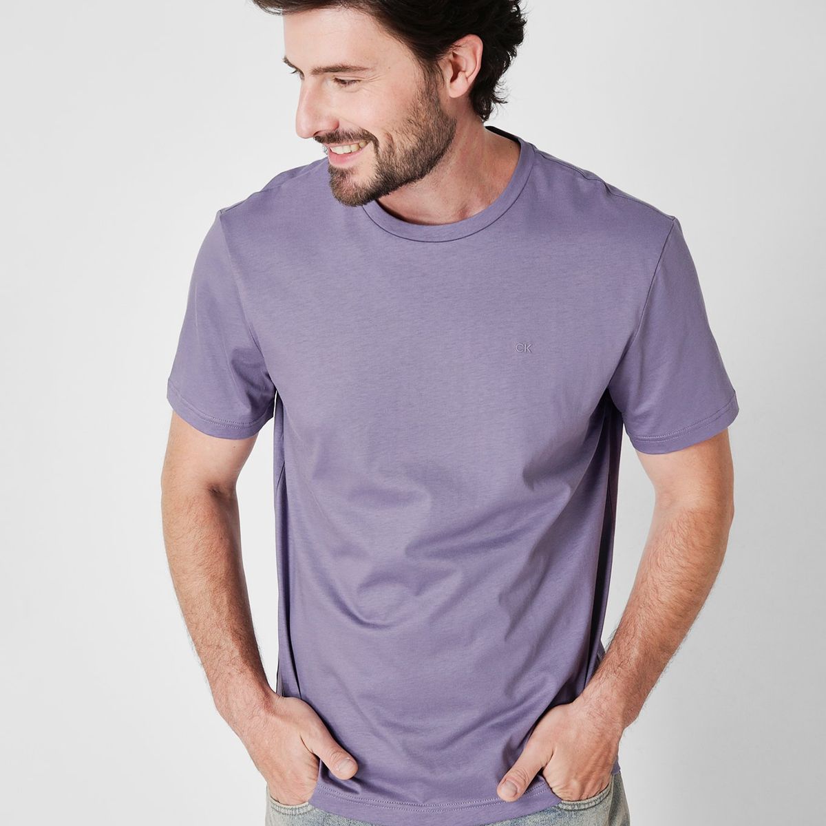 CALVIN KLEIN - Polera Smooth  Morado Calvin Klein