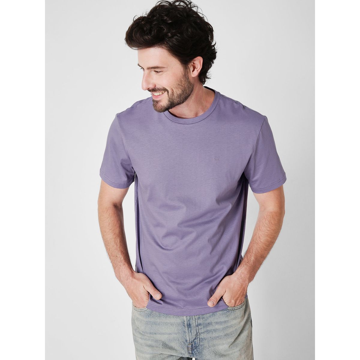 CALVIN KLEIN - Polera Smooth  Morado Calvin Klein