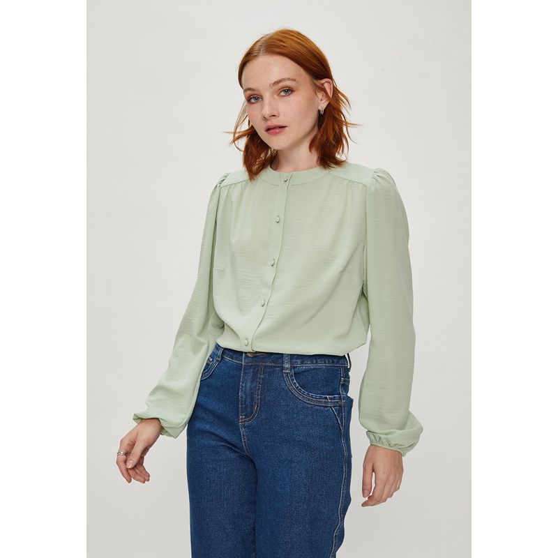 IO - Blusa Manga Larga Verde Cata Mujer Io