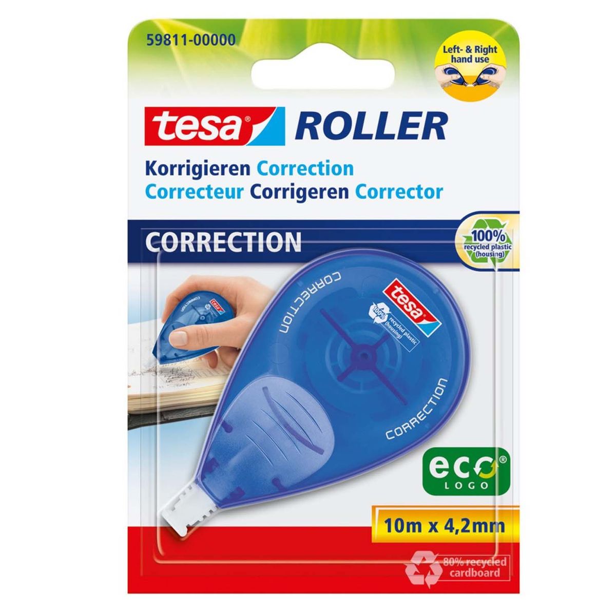 TESA - Corrector En Cinta Roller Tesa 4.2mm x 10mts