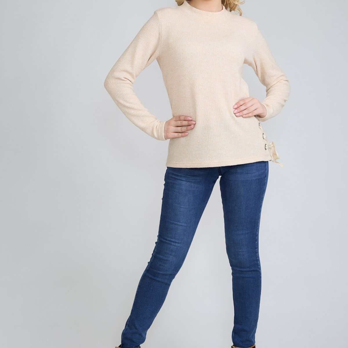 TENTATION - Jeans Pitillo Focalizado Azul Tentation