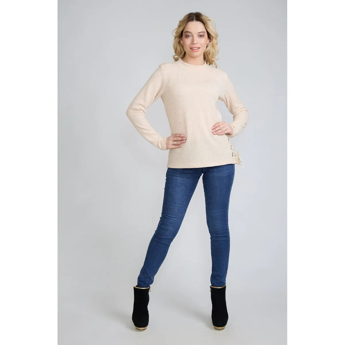 TENTATION - Jeans Pitillo Focalizado Azul Tentation