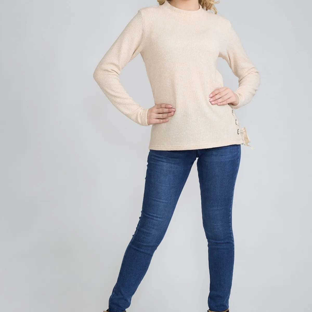 TENTATION - Jeans Pitillo Focalizado Azul Tentation