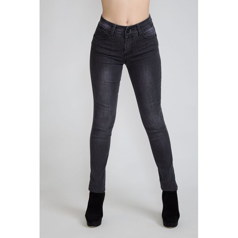 TENTATION - Jeans Pitillo Focalizado Gris Tentation