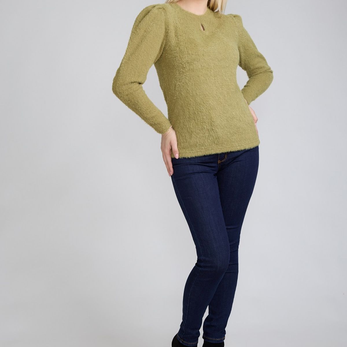 TENTATION - Jeans Pitillo Azul Tiro Alto Tentation