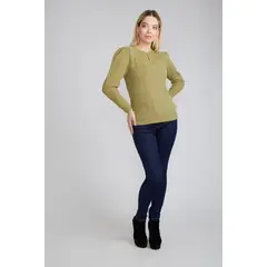TENTATION - Jeans Pitillo Azul Tiro Alto