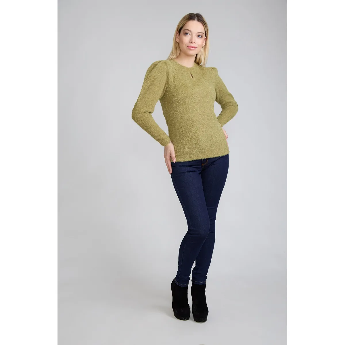 TENTATION - Jeans Pitillo Azul Tiro Alto Tentation