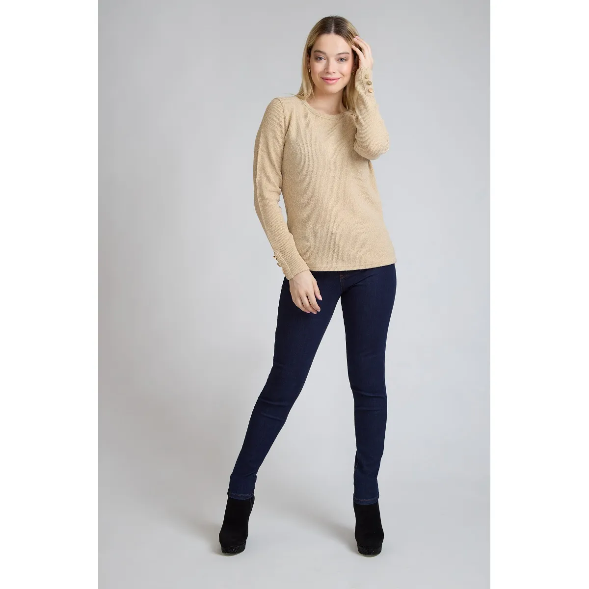 TENTATION - Jeans Pitillo Bordado Azul Tentation