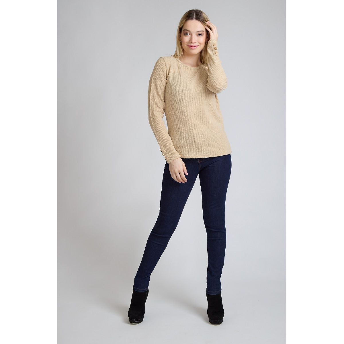 TENTATION - Jeans Pitillo Bordado Azul Tentation