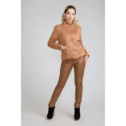 TENTATION - Pantalon PU Pitillo Coffee OFERTA CYBER