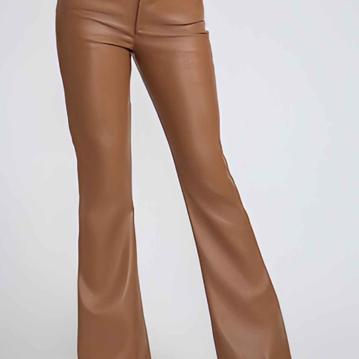 TENTATION - Pantalon PU Flare Coffee Tentation OFERTA CYBER