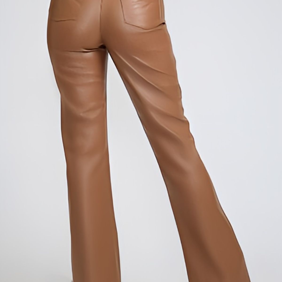 TENTATION - Pantalon PU Flare Coffee Tentation OFERTA CYBER