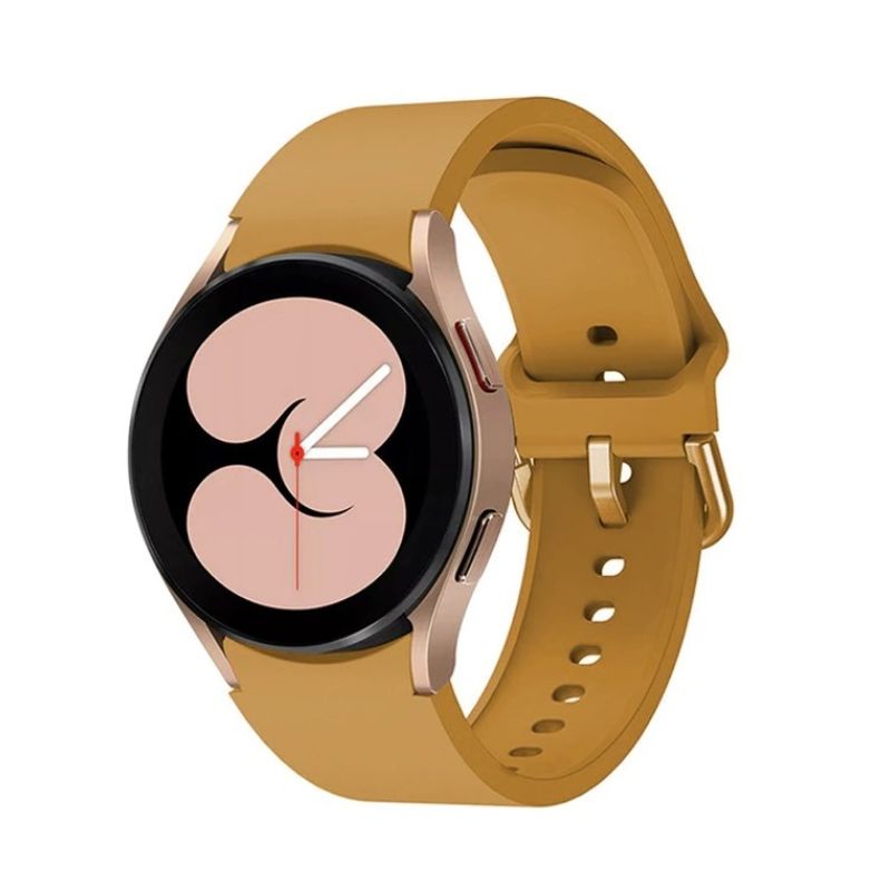 GENERICO - Correa Banda Silicona para Samusung Galaxy Watch 4 & 5 y 6 de 20mm Color Amarillo