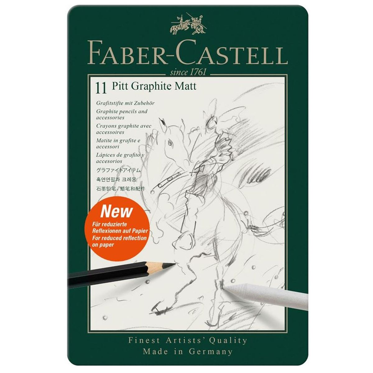 FABER-CASTELL - Lápices Grafito Faber-Castell Pitt Graphite Matt 11 pzas