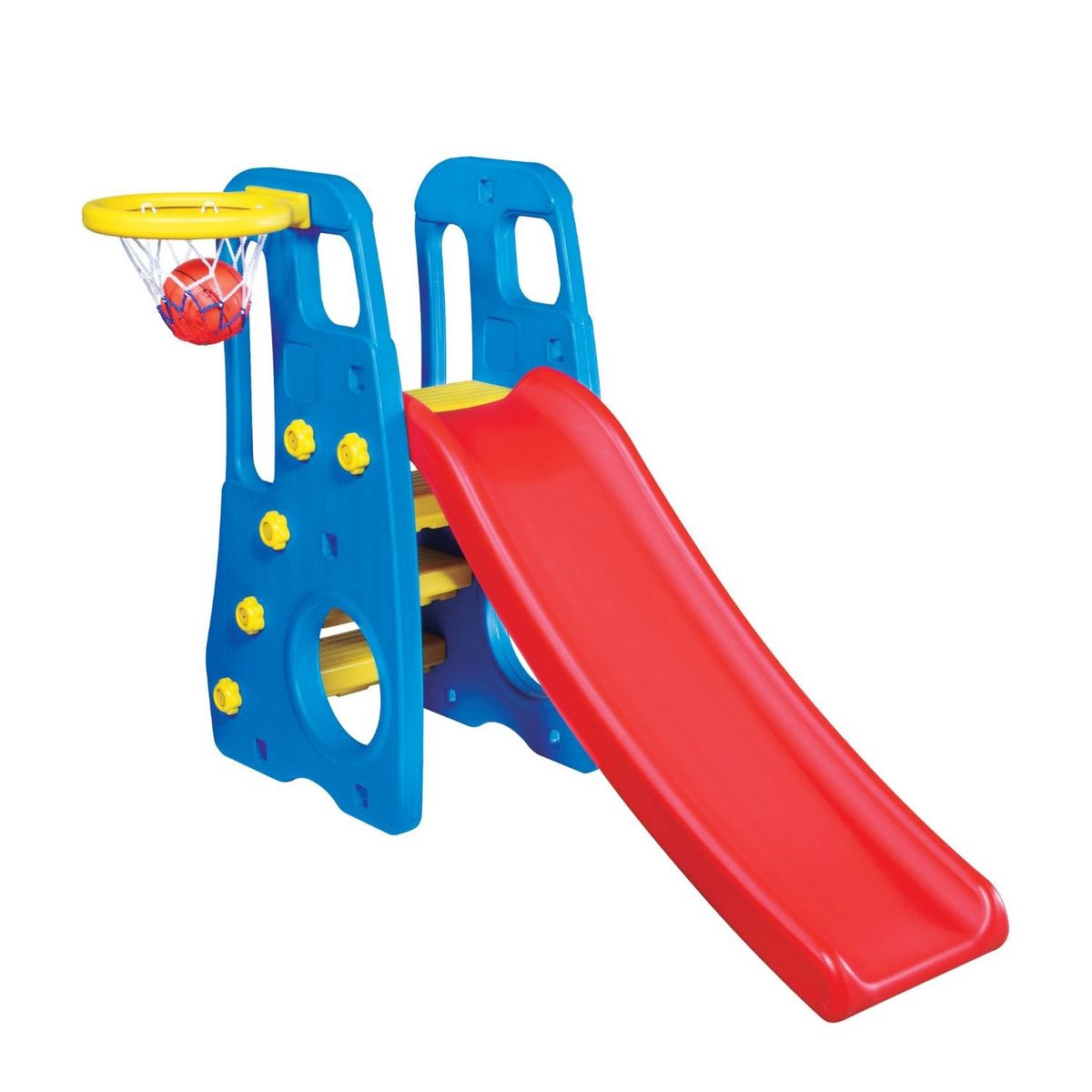 BEBESIT - Tobogan 3 en 1 Con Cesta de Basquetbol Bebesit