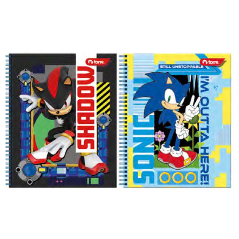 TORRE - Pack 10 cuadernos Universitarios Sonic 7mm 100 Hjs TORRE