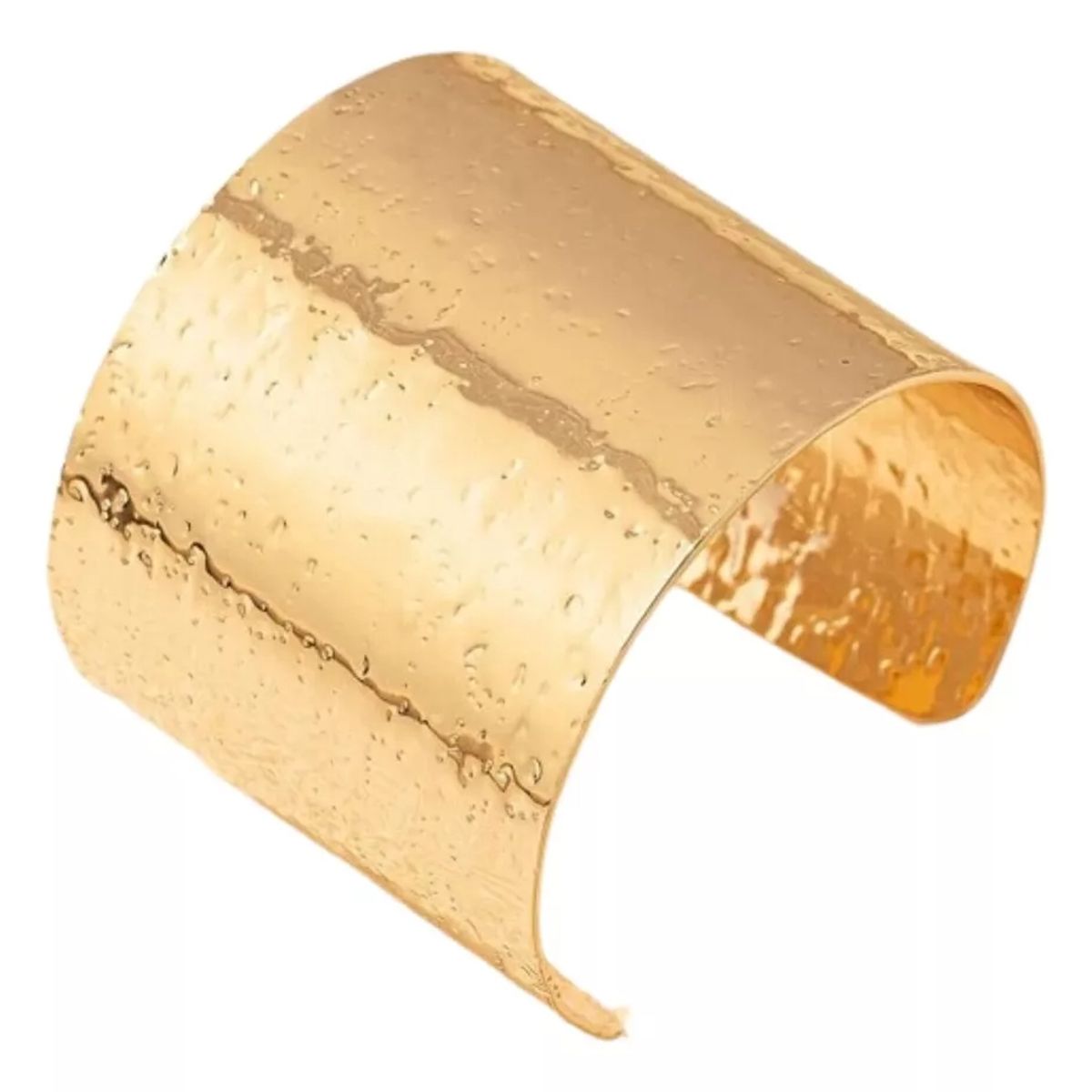 GENERICO - Brazalete Metal Martillado Mujer Accesorios Acero Inoxidable