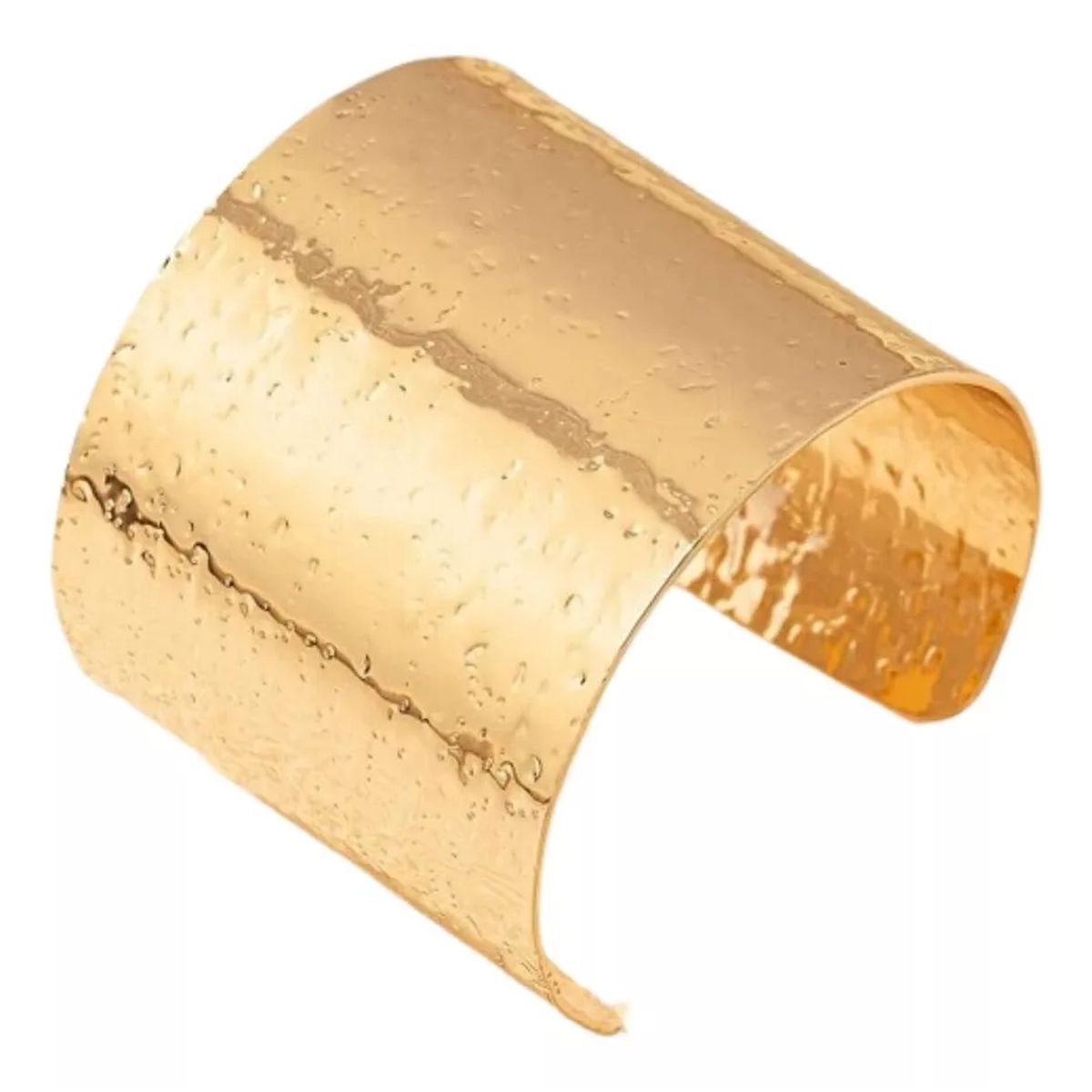 GENERICO - Brazalete Metal Martillado Mujer Accesorios Acero Inoxidable