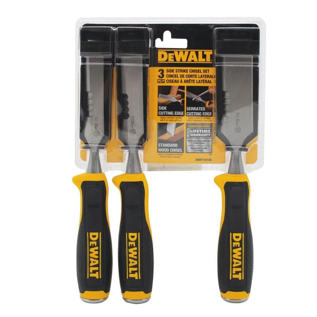 DEWALT - Juego De Cinceles Para Madera (3 Piezas) Dewalt Dwht16148